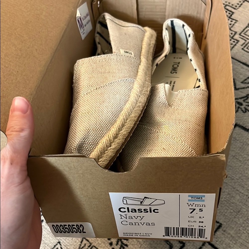 TOMS Classic Navy Canvas Shoes